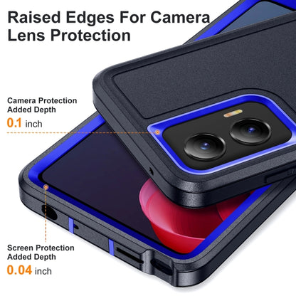 For Motorola Moto G Play 5G 2024 Life Waterproof Rugged PC + Silicone Phone Case(Dark Blue + Royal Blue) - Motorola Cases by buy2fix | Online Shopping UK | buy2fix