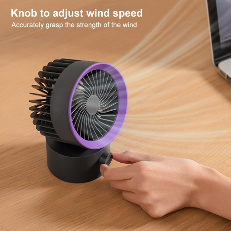 TGVIS LLD-F87 Desktop Circulating Fan Oscillating Version(Grey Purple) - Electric Fans by TGVIS | Online Shopping UK | buy2fix