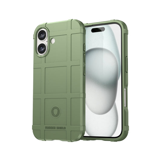 For iPhone 16 Full Coverage Shockproof TPU Phone Case(Green) - iPhone 16 Cases by buy2fix | Online Shopping UK | buy2fix