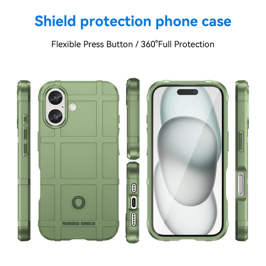 For iPhone 16 Full Coverage Shockproof TPU Phone Case(Green) by buy2fix