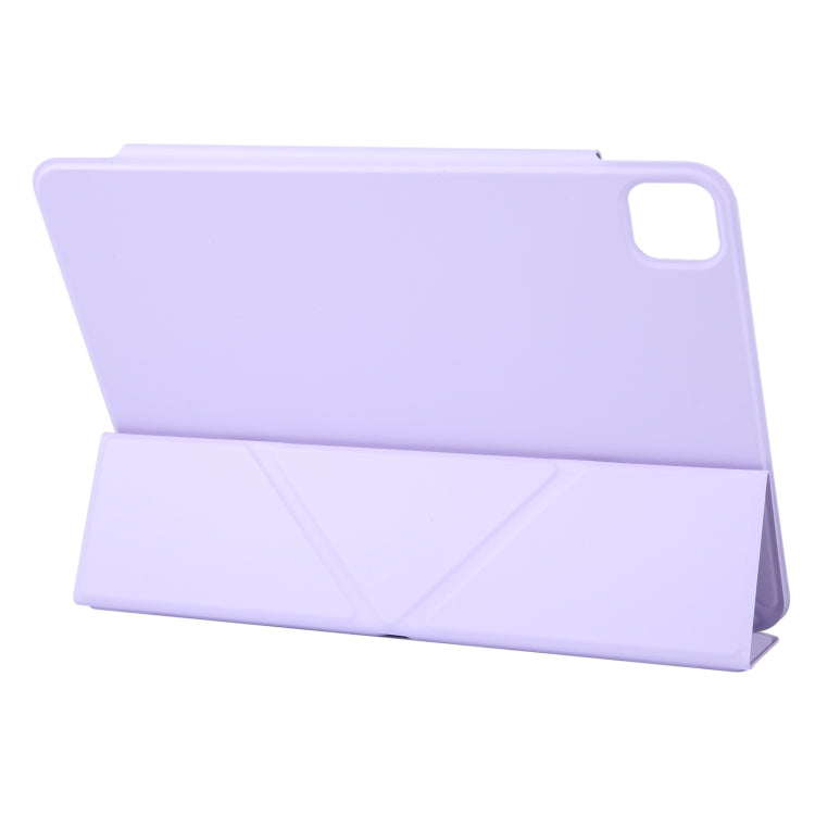 For iPad Pro 13 2025 / 2024 Y-Shape Double-sided Clip Magnetic Smart Tablet Case(Purple) by buy2fix