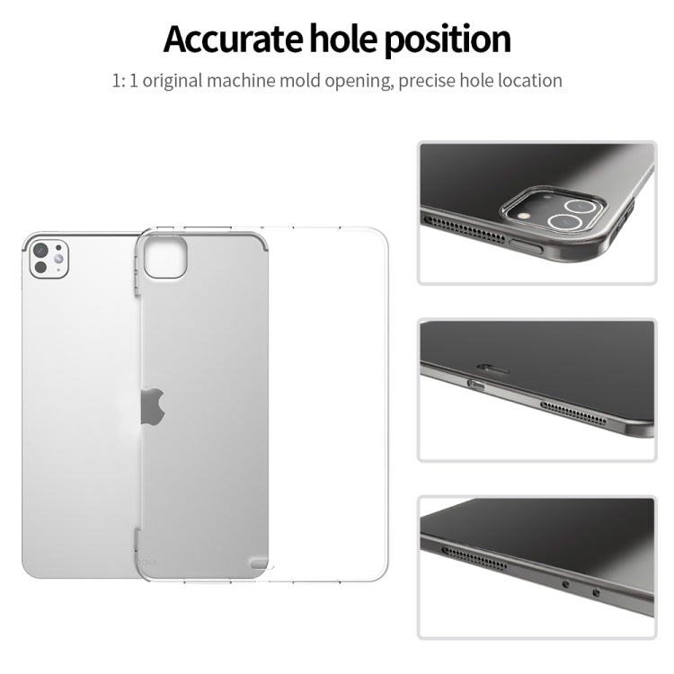 For iPad Air 11 2025 / 2024 Shockproof Soft TPU Protective Tablet Case(Transparent) by buy2fix