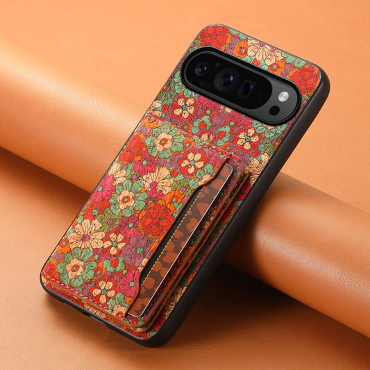 For Google Pixel 9 Pro Card Slot Holder Phone Case(Summer Red) by buy2fix