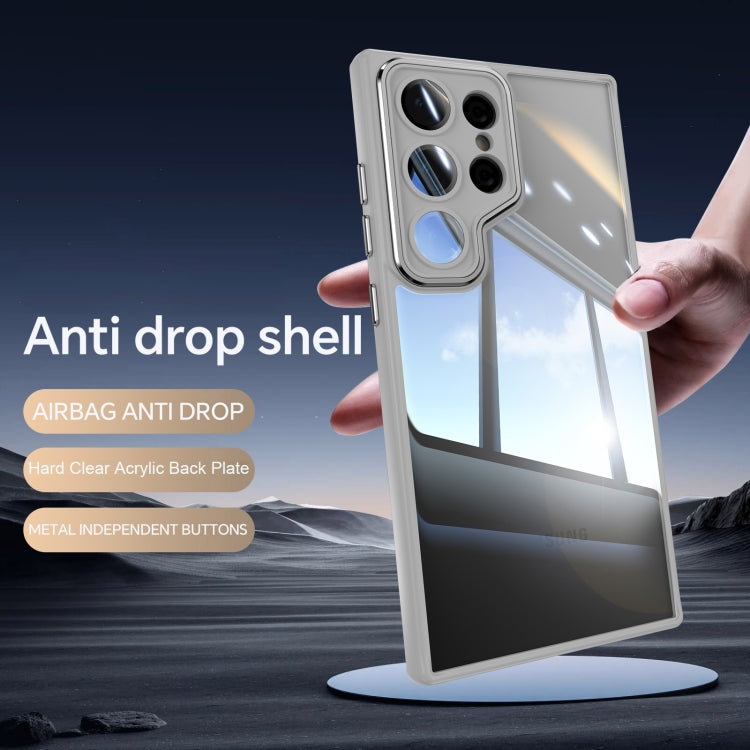 For Samsung Galaxy S25 Ultra 5G Acrylic Hybrid TPU Armor Shockproof Phone Case(Grey) by buy2fix