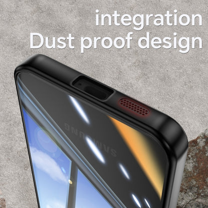 For Samsung Galaxy S25+ 5G Acrylic Hybrid TPU Armor Shockproof Phone Case(Black Red) by buy2fix