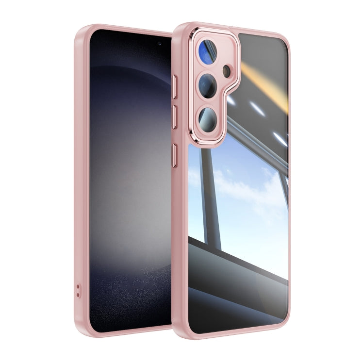 For Samsung Galaxy S25+ 5G Acrylic Hybrid TPU Armor Shockproof Phone Case(Pink) by buy2fix