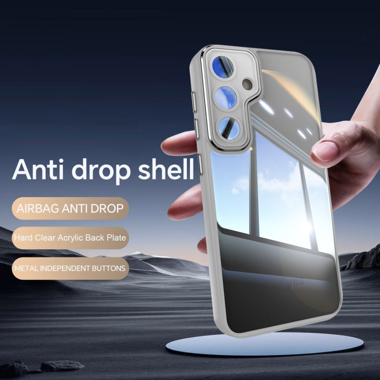 For Samsung Galaxy S25+ 5G Acrylic Hybrid TPU Armor Shockproof Phone Case(Grey) by buy2fix