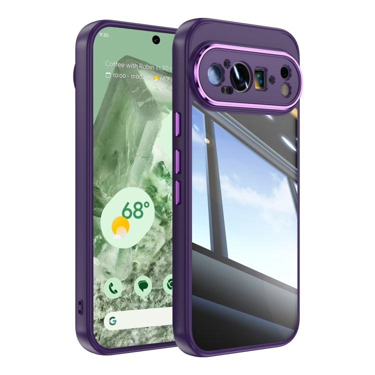 For Google Pixel 9 / 9 Pro Acrylic Hybrid TPU Armor Shockproof Phone Case(Purple) - Google Cases by buy2fix | Online Shopping UK | buy2fix