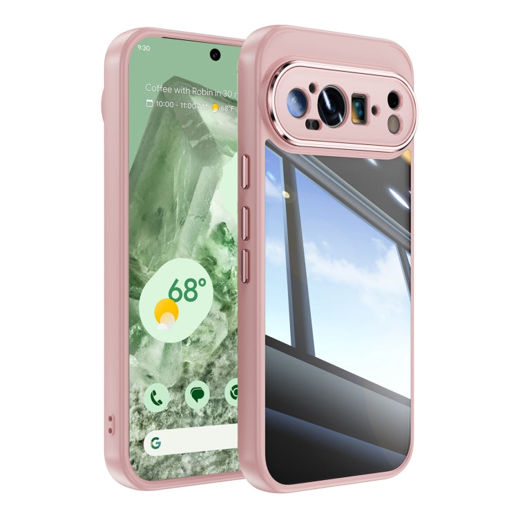 For Google Pixel 9 Pro Acrylic Hybrid TPU Armor Shockproof Phone Case(Pink) - Google Cases by buy2fix | Online Shopping UK | buy2fix