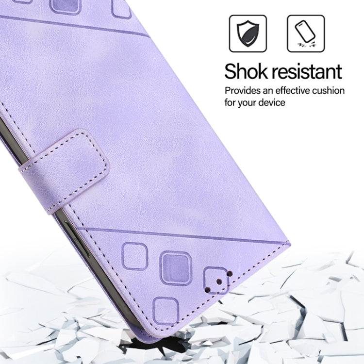 For Tecno Spark Go 2024 / Spark 20C Skin Feel Embossed Leather Phone Case(Light Purple) by buy2fix
