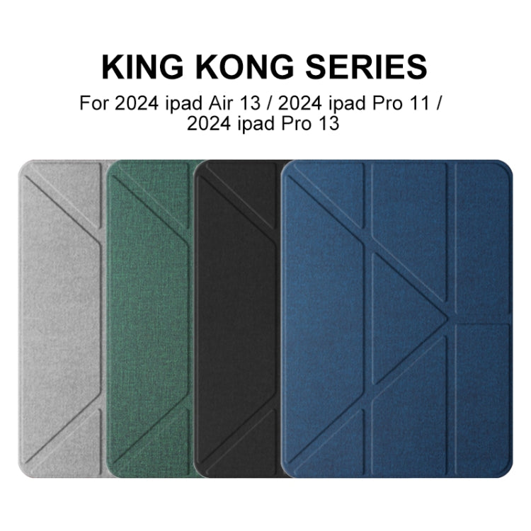 For iPad Air 13 2024 Mutural Multi-fold Smart Leather Tablet Case(Green) - iPad Air 13 2024 Cases by Mutural | Online Shopping UK | buy2fix