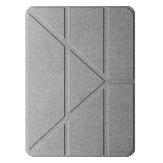 For iPad Air 11 2026 / 2025 / 2024 Mutural Multi-fold Smart Leather Tablet Case(Grey)