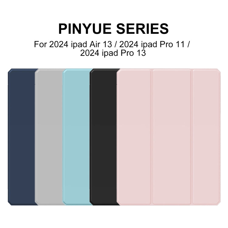 For iPad Pro 11 2025 / 2024 Mutural Pinyue Series Smart Leather Tablet Case(Black) by Mutural