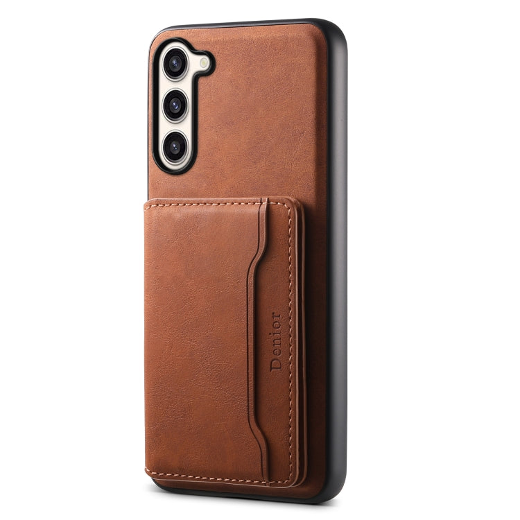 For Samsung Galaxy S23+ 5G Denior D13 Retro Texture Leather MagSafe Card Bag Phone Case(Brown) - Galaxy S23+ 5G Cases by Denior | Online Shopping UK | buy2fix