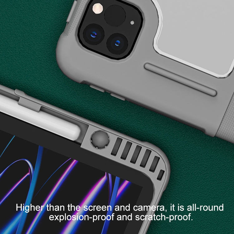 For iPad Pro 11 2025 / 2024 Mutural PC Hybrid TPU Leather Smart Tablet Case(Black) by Mutural