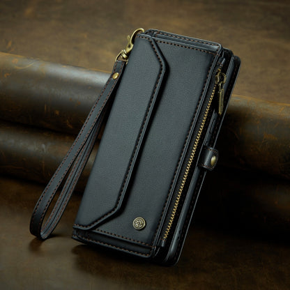 For Google Pixel 8 CaseMe C36 Card Slots Zipper Wallet RFID Anti-theft Leather Phone Case(Black) by CaseMe