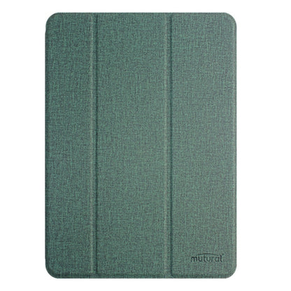 For iPad Pro 11 2025 / 2024 Mutural YASHI Series Tablet Leather Smart Case(Green) by Mutural