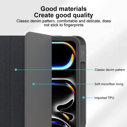 For iPad Air 13 2025 / 2024 Mutural YASHI Series Tablet Leather Smart Case(Green) by Mutural