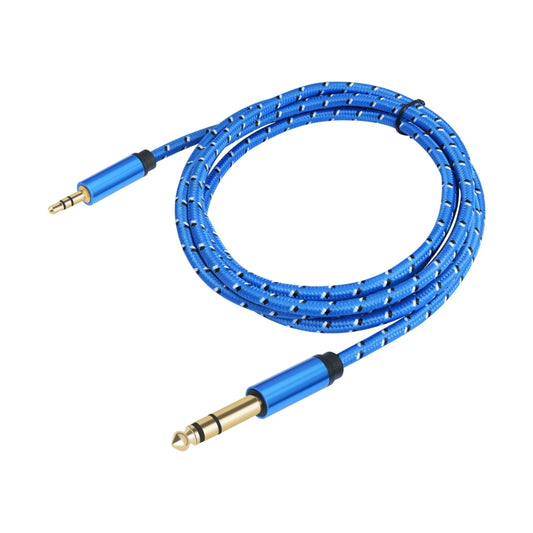 3662-3662BK 3.5mm Male to 6.35mm Male Stereo Amplifier Audio Cable, Length:3m(Blue) by buy2fix