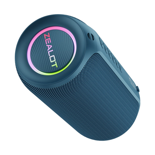 Zealot S32 Max 20W High Power Bluetooth Speaker with RGB Light(Blue) by ZEALOT