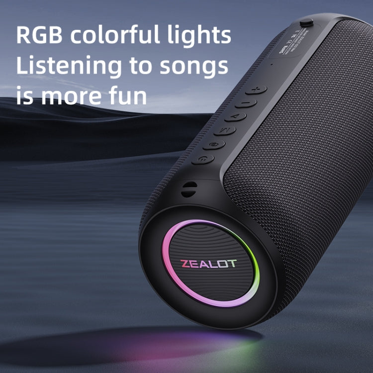 Zealot S32 Max 20W High Power Bluetooth Speaker with RGB Light(Blue) - Desktop Speaker by ZEALOT | Online Shopping UK | buy2fix