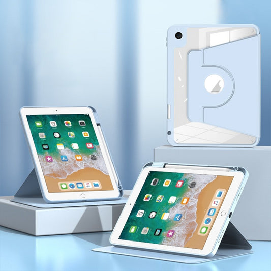 For iPad Air / Air 2 / 9.7 2017 / 2018 Magnetic Split Leather Smart Tablet Case with Pen Slot(Sky Blue) - iPad 9.7 (2018) & (2017) Cases by buy2fix | Online Shopping UK | buy2fix