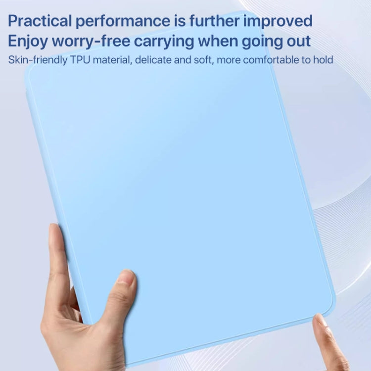 For iPad Air / Air 2 / 9.7 2017 / 2018 Magnetic Split Leather Smart Tablet Case with Pen Slot(Sky Blue) - iPad 9.7 (2018) & (2017) Cases by buy2fix | Online Shopping UK | buy2fix
