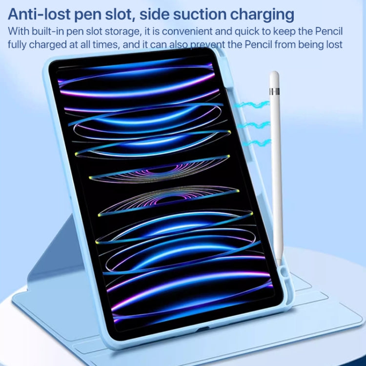 For iPad mini 6 / mini 2024 Magnetic Split Leather Smart Tablet Case with Pen Slot(Grey) - iPad mini 6 Cases by buy2fix | Online Shopping UK | buy2fix