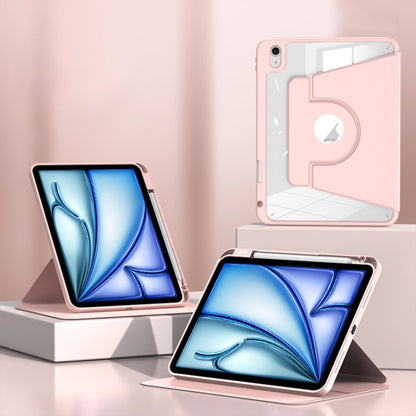 For iPad Air 13 2025 / 2024 Magnetic Split Leather Smart Tablet Case with Pen Slot(Pink) by buy2fix