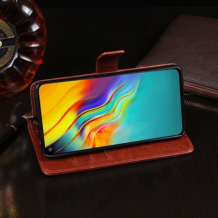 For Infinix Hot 9 idewei Crazy Horse Texture Horizontal Flip Leather Case with Holder & Card Slots & Wallet(Brown) - Infinix Cases by idewei | Online Shopping UK | buy2fix