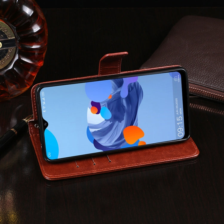 For Oukitel C19 idewei Crazy Horse Texture Horizontal Flip Leather Case with Holder & Card Slots & Wallet(Dark Blue) - More Brand by idewei | Online Shopping UK | buy2fix