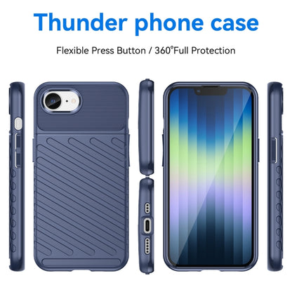 For iPhone 16e Thunderbolt Shockproof Soft TPU Phone Case(Blue) by buy2fix