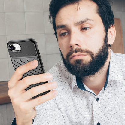 For iPhone 16e Thunderbolt Shockproof Soft TPU Phone Case(Black) by buy2fix