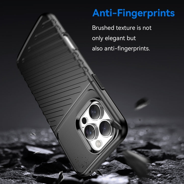 For iPhone 16 Pro Max Thunderbolt Shockproof Soft TPU Phone Case(Black) by buy2fix