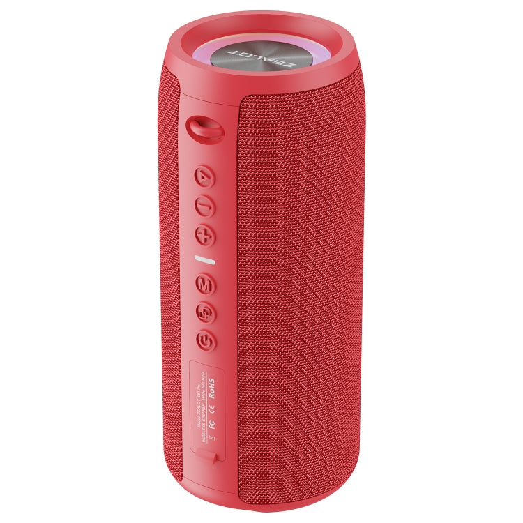 Zealot S51 Pro Shocking Bass Bluetooth Speaker with Colorful Light(Red) - Desktop Speaker by ZEALOT | Online Shopping UK | buy2fix