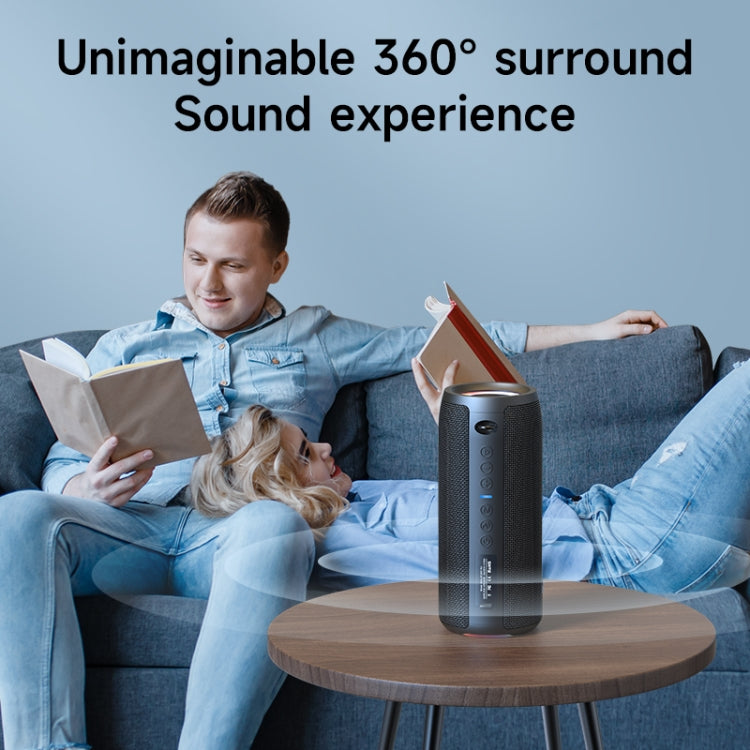 Zealot S51 Pro Shocking Bass Bluetooth Speaker with Colorful Light(Grey) by ZEALOT