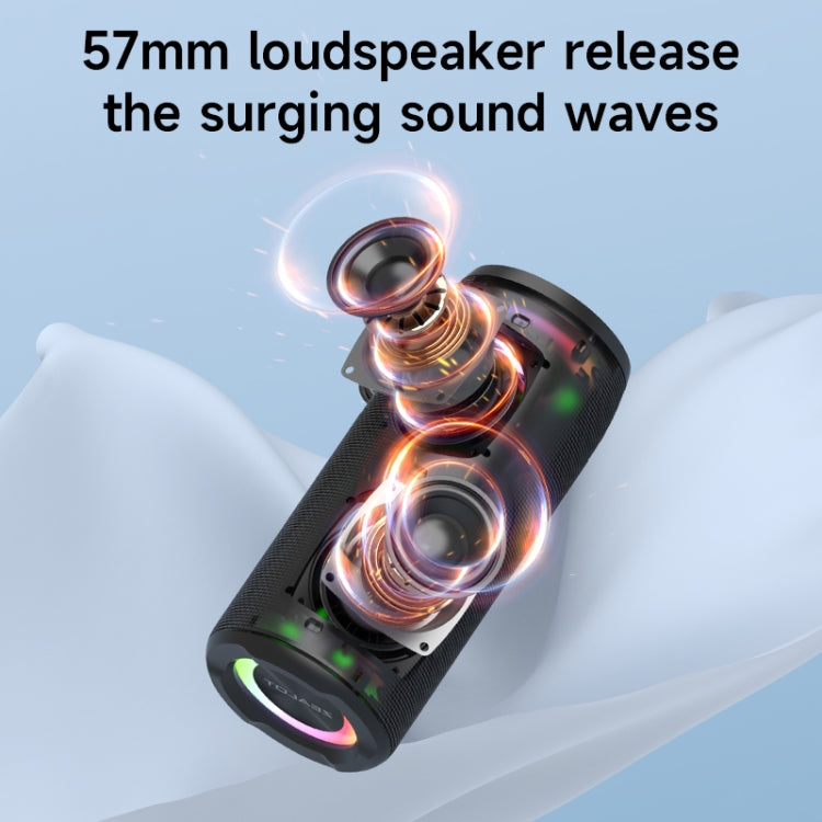 Zealot S51 Pro Shocking Bass Bluetooth Speaker with Colorful Light(Grey) by ZEALOT
