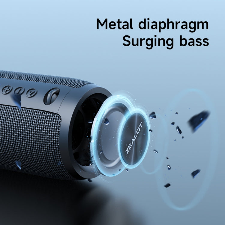 Zealot S51 Pro Shocking Bass Bluetooth Speaker with Colorful Light(Black) - Desktop Speaker by ZEALOT | Online Shopping UK | buy2fix