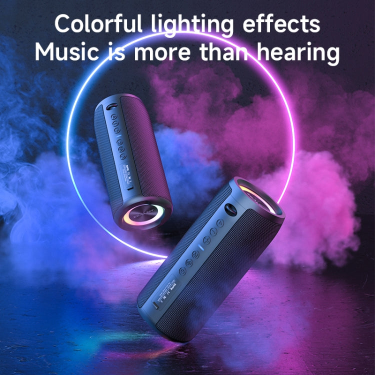 Zealot S51 Pro Shocking Bass Bluetooth Speaker with Colorful Light(Grey) by ZEALOT