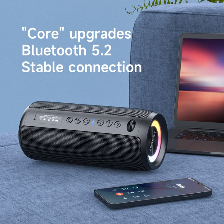 Zealot S51 Pro Shocking Bass Bluetooth Speaker with Colorful Light(Grey) by ZEALOT