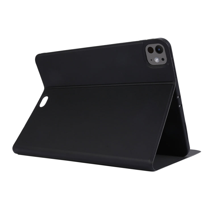 For iPad Pro 13 2024 Stretch Voltage Plain Leather Smart Tablet Case(Black) - iPad Pro 13 2024 Cases by buy2fix | Online Shopping UK | buy2fix