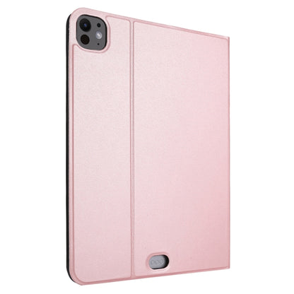 For iPad Pro 13 2024 Stretch Voltage Plain Leather Smart Tablet Case(Rose Gold) - iPad Pro 13 2024 Cases by buy2fix | Online Shopping UK | buy2fix