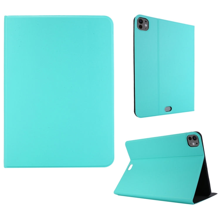 For iPad Pro 11 2025 / 2024 Stretch Voltage Plain Leather Smart Tablet Case(Green) by buy2fix