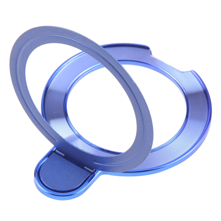 Metal Folding Desktop Phone Bracket(Blue) - Ring Holder by buy2fix | Online Shopping UK | buy2fix