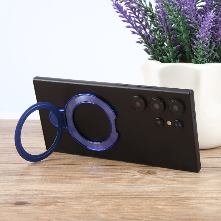 Metal Folding Desktop Phone Bracket(Blue) - Ring Holder by buy2fix | Online Shopping UK | buy2fix