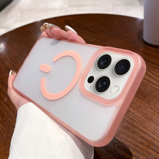 For iPhone 13 Pro Max Dual-Side Frosted MagSafe Clear Phone Case(Pink) by buy2fix