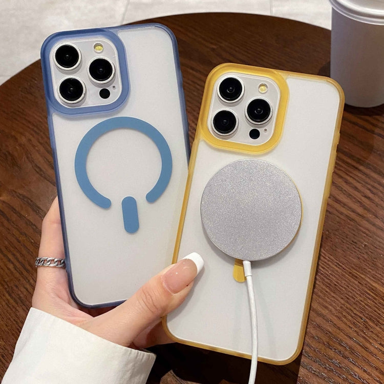 For iPhone 13 Dual-Side Frosted MagSafe Clear Phone Case(Yellow) by buy2fix