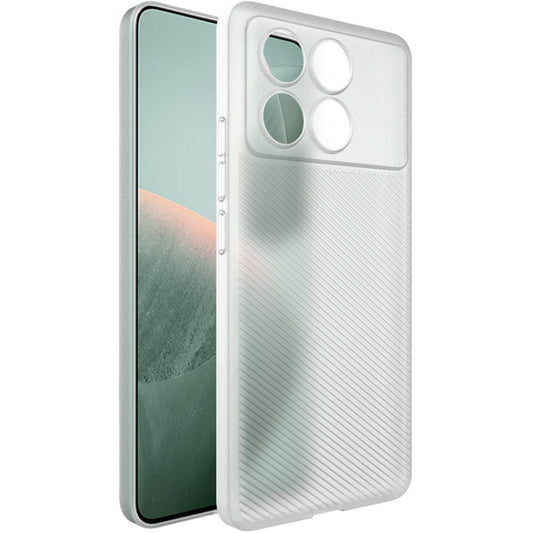 For Xiaomi POCO X6 Pro 5G imak 0.7mm Ultra Thin Ripple Texture Phone Case(Transparent White) - Xiaomi Cases by imak | Online Shopping UK | buy2fix