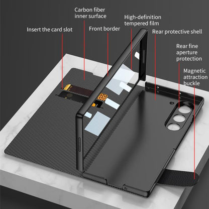 For Samsung Galaxy Z Fold7 5G GKK Integrated Flip Leather Case with Pen Slotm, Stylus Not Included(Titanium Grey) - Galaxy Z Fold7 5G Cases by GKK | Online Shopping UK | buy2fix