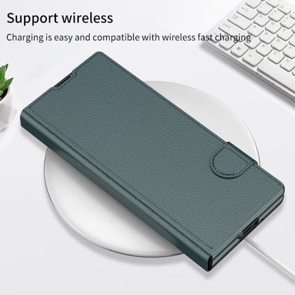 For Samsung Galaxy Z Fold7 5G GKK Integrated Flip Leather Case with Pen Slotm, Stylus Not Included(Green) - Galaxy Z Fold7 5G Cases by GKK | Online Shopping UK | buy2fix